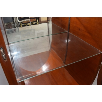 Owalna Witryna Art Deco - Gablotka Serwantka - Salon Gabinet - Gablota