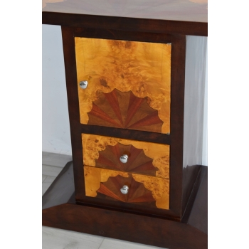 Drewniana Komoda Konsola Szafka Art Deco - Szafa Stolik Pomocnik Szuflada