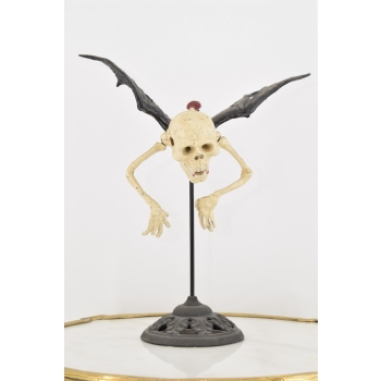 Latający Kościotrup - Kostek Memento Mori - Figura Rzeźba z Żeliwa - Ozdoba