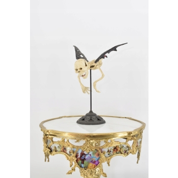 Latający Kościotrup - Kostek Memento Mori - Figura Rzeźba z Żeliwa - Ozdoba