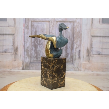 ŁGARSKA KOBIETA - FIGURA Z BRĄZU złoconego - AKT