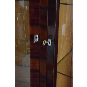Witryna Art Deco - Gablotka Serwantka - Salon Gabinet - Gablota Gięte Szyby