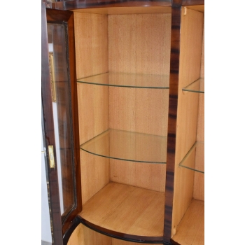 Witryna Art Deco - Gablotka Serwantka - Salon Gabinet - Gablota Gięte Szyby