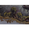 Wielki Obraz Tkanina - GOBELIN - Pejzaż Francuski RAMA Z BRĄZU 127CM