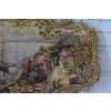 Wielki Obraz Tkanina - GOBELIN - Pejzaż Francuski RAMA Z BRĄZU 127CM