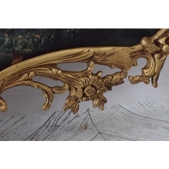 Obraz Tkanina - Francuska Arystokracja - RAMA Z BRĄZU 129cm