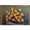 Bukiet Kwiatów - Kwiaty Obraz Olejny na Płótnie - 101x81cm Gruba Złota Rama