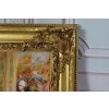 Francuska Arystokracja - Obraz na Materiale - 116x88cm Gruba Złota Rama