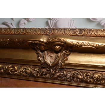Statki na Morzu Marynistyka - Obraz na Płótnie - 116x88cm Gruba Złota Rama
