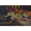 Martwa Natura Wino na Stole - Obraz na Płótnie - 115x85cm Gruba Złota Rama