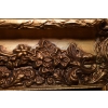 Kwiaty Róże na Stole - Obraz na Materiale - 116x88cm Gruba Złota Rama
