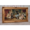 Francuski Bal Arystokracja - Obraz na Materiale - 141x81cm Gruba Złota Rama