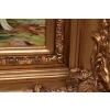 Francuski Bal Arystokracja - Obraz na Materiale - 141x81cm Gruba Złota Rama