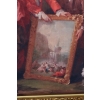 Francuscy Arystokraci - Obraz na Materiale - 149x97cm Gruba Złota Rama