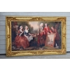 Francuscy Arystokraci - Obraz na Materiale - 149x97cm Gruba Złota Rama