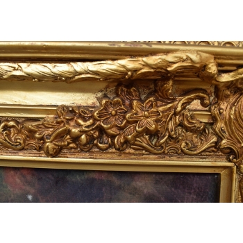 Francuscy Arystokraci - Obraz na Materiale - 149x97cm Gruba Złota Rama