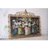 Obraz Tkanina - Francuska Arystokracja - BAROKOWA RAMA Z BRĄZU 157x126cm