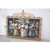 Obraz Tkanina - Francuska Arystokracja - BAROKOWA RAMA Z BRĄZU 157x126cm
