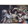 Obraz Tkanina - Francuska Arystokracja - BAROKOWA RAMA Z BRĄZU 157x126cm