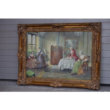 GIGA Francuska Arystokracja Francja - Obraz na Płótnie Złota Rama 155x195