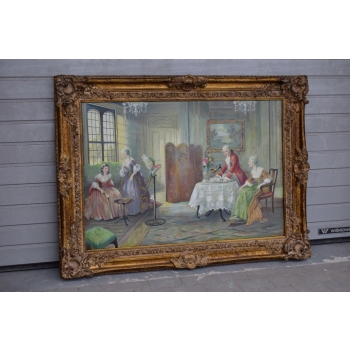 GIGA Francuska Arystokracja Francja - Obraz na Płótnie Złota Rama 155x195