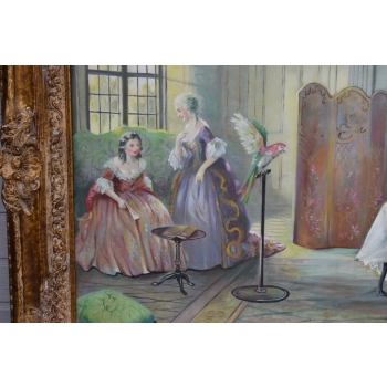 GIGA Francuska Arystokracja Francja - Obraz na Płótnie Złota Rama 155x195