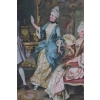 Francuska Arystokracja Francja - Wielki Obraz na Płótnie Złota Rama 159x120