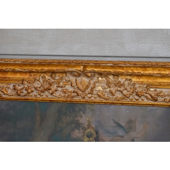 Francuska Arystokracja Francja - Wielki Obraz na Płótnie Złota Rama 159x120