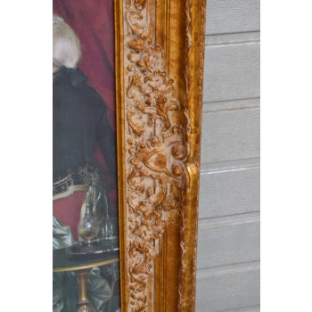 Francuska Arystokracja Francja - Wielki Obraz na Płótnie Złota Rama 159x120