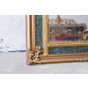 Pałacowe Barokowe Złote Zielone Lustro - Gruba Rama - 215 x 107 cm