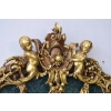 Pałacowe Barokowe Złote Zielone Lustro - Gruba Rama - 215 x 107 cm