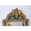 Pałacowe Barokowe Złote Zielone Lustro - Gruba Rama - 215 x 107 cm