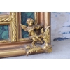 Pałacowe Barokowe Złote Zielone Lustro - Gruba Rama - 215 x 107 cm