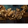 Pałacowe Barokowe Złote Zielone Lustro - Gruba Rama - 215 x 107 cm