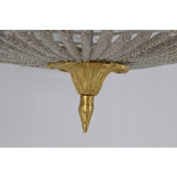 Kryształowy Plafon - Lampa Sufitowa Żyrandol - Zdobiony Mosiądzem fi 50