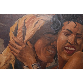 A. Styka - Zakochani - Orientalna Scena - Obraz Olejny - Rama Złota