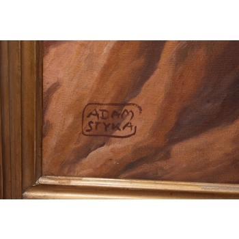 A. Styka - Zakochani - Orientalna Scena - Obraz Olejny - Rama Złota