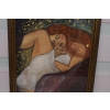 Gustav Klimt - Śpiąca Dziewczyna - Kobieta - Obraz Olejny - Złota Rama