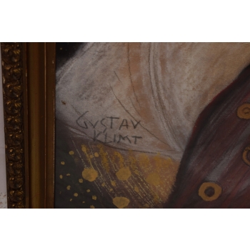 Gustav Klimt - Śpiąca Dziewczyna - Kobieta - Obraz Olejny - Złota Rama