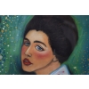Gustav Klimt - Portret Damy - Kobieta Dziewczyna - Obraz Olejny za Szkłem