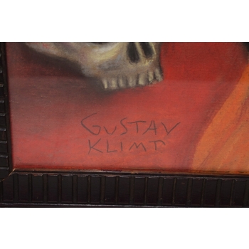 Gustav Klimt - Portret Judyta - Memento Mori - Obraz Olejny za Szkłem