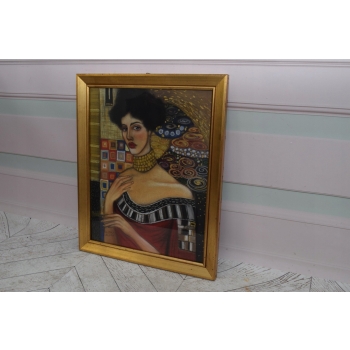 Gustav Klimt - Portret Judyta - Kobieta Dziewczyna - Obraz Olejny za Szkłem