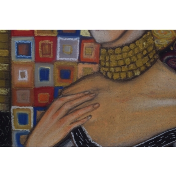 Gustav Klimt - Portret Judyta - Kobieta Dziewczyna - Obraz Olejny za Szkłem