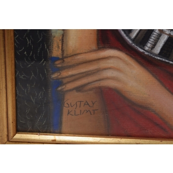 Gustav Klimt - Portret Judyta - Kobieta Dziewczyna - Obraz Olejny za Szkłem