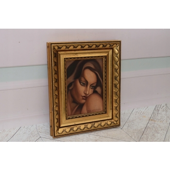 TAMARA De Łempicka - Portret Kobieta Dziewczyna - Art Deco - Obraz Olejny