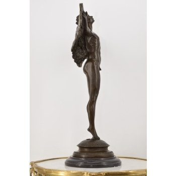 Ikar z Rozłożonymi Skrzydłami - Mityczna Ogromna Figura Rzeźba z Brązu 61cm
