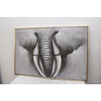 WIELKI OBRAZ NA PŁÓTNIE- SŁOŃ ELEPHANT vintage
