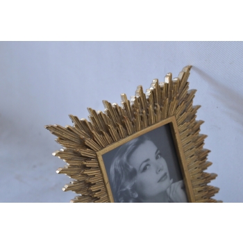 Złota Ramka na Zdjęcie - Styl Art Deco - Foto Rama Promienie Słońca
