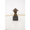 Casimir Brau Szympans Art Deco - Małpa- Figura z Brązu - Rzeźba na Marmurze