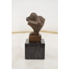 Casimir Brau Szympans Art Deco - Małpa- Figura z Brązu - Rzeźba na Marmurze
